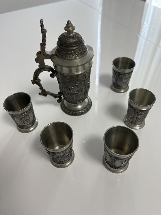 Set 5 pahare vanatoresti plus cana inox