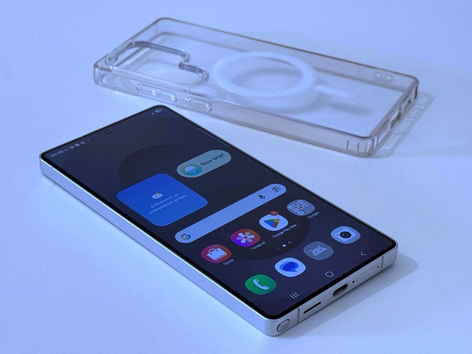 Бартер! Като НОВ! Samsung Galaxy S25 Ultra Titanium Silver Blue (Син) 100% Батерия.