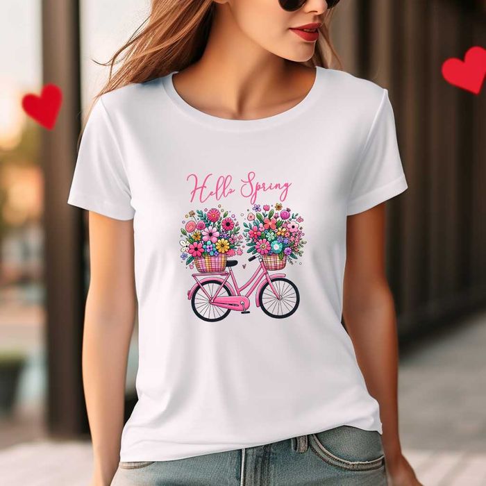 Дамска тениска с цветя, Пролетни модели, Цветя