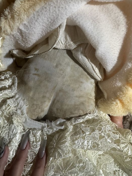 Винтажная кукла с сумкой