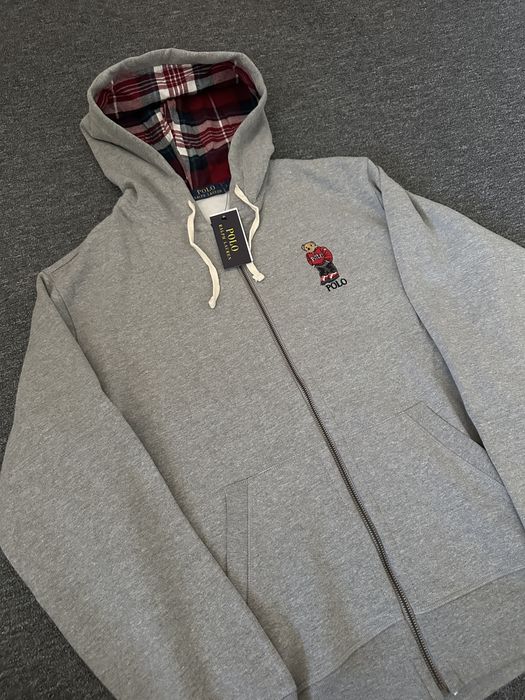 Оригинален Polo Ralph Lauren Bear Zip Up Hoodie