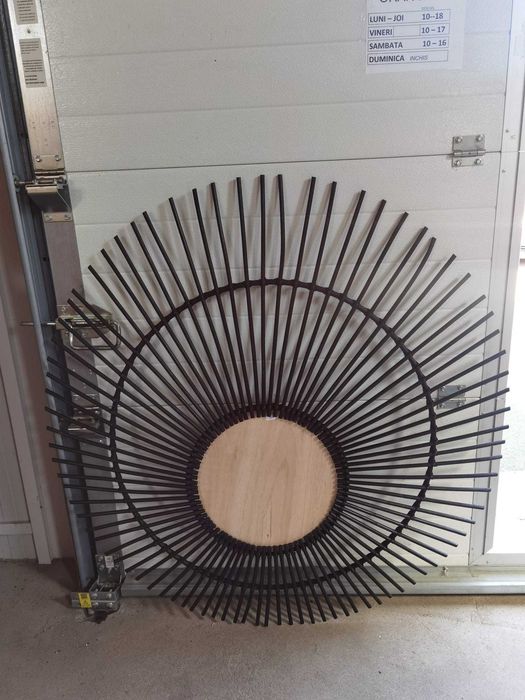 Piesa decorativa pentru perete din ratan, Sun Versmissen, 120 cm