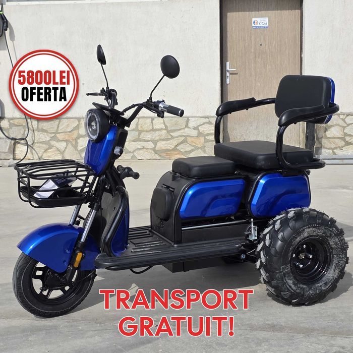 Tricicleta electrica OFFROAD 2 locuri | 1000w Livrare GRATUITA!