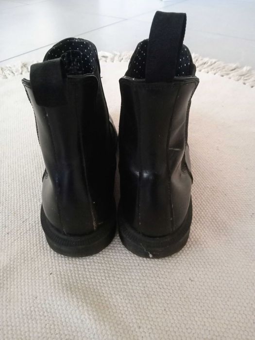 Dr Martens 39 flora черни боти обувки ботуши Челси