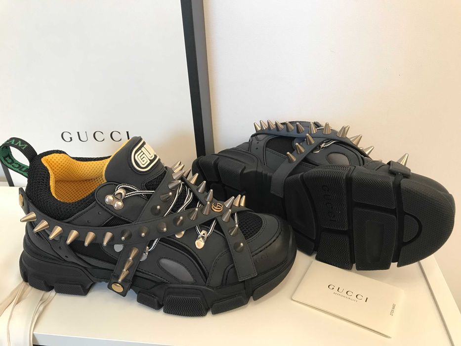 Gucci Flashtrek reflective 42 removable spikes, limited, full box