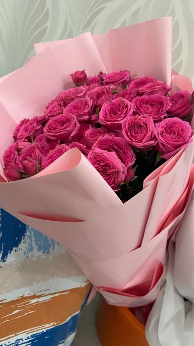 Свежий букет розовый