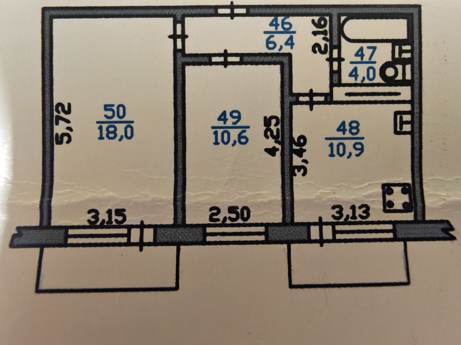 Продается квартира 50 квадратов