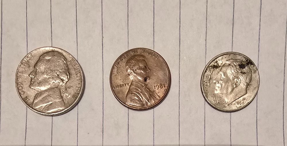 Манеты США 3 шт .