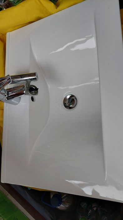 Chiuveta ceramica cu baterie inox și filtru apa Geiser