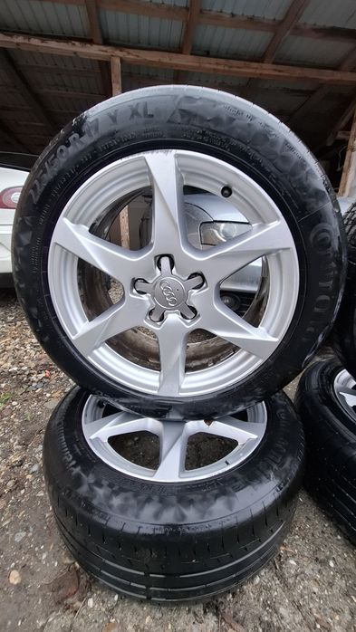 Vând jante de audi a4 cu tot cu Anvelope de Vară 225 50 r17