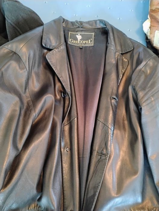 Мъжко кожено манто от естествена кожа