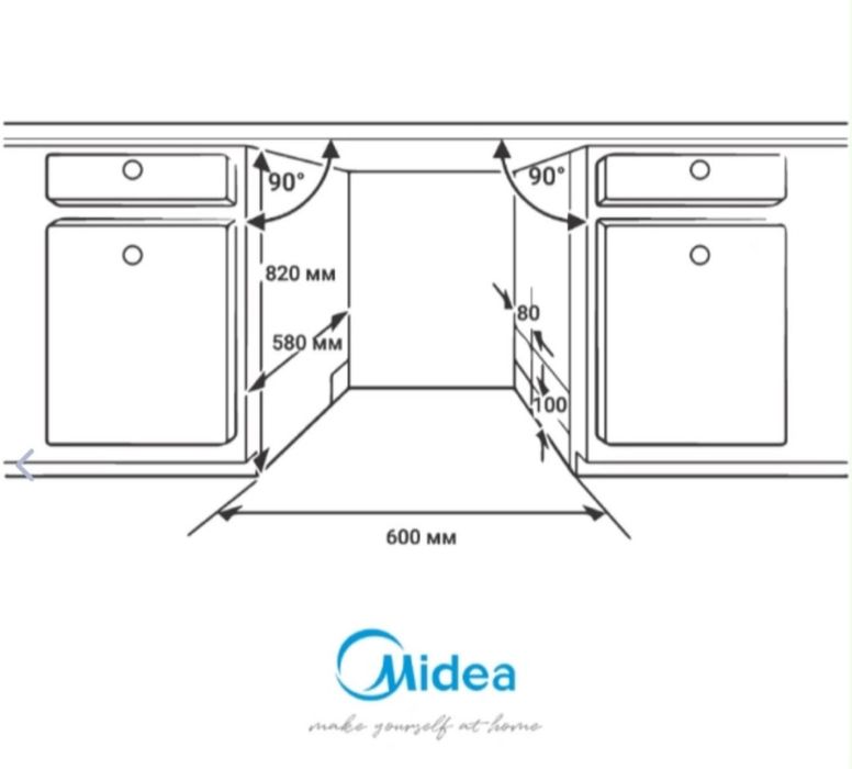Midea посудамобшая машина
