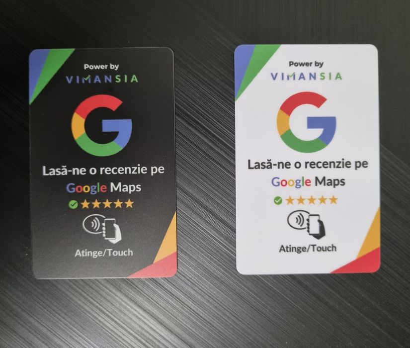 Card pentru recenzii Google NFC personalizate ,Instagram, Tiktok