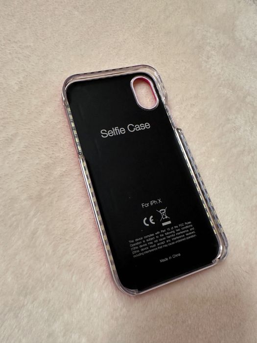 Selfie LED Light Up Recharges Bright Phone Back Case Cover  iPhone X