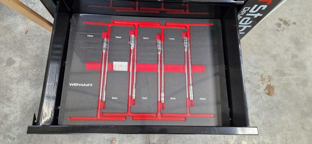 Dulap profesional de scule XXL WOHRSTAHL – complet echipat, 7 sertare, tavă EVA