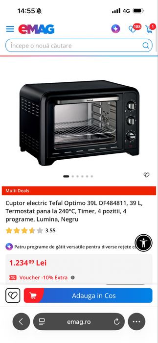 Cuptor Electric Tefal Optimo 39 L