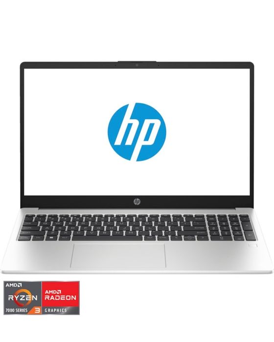 Лаптоп HP 255 G10, AMD Ryzen™ 3 7330U, 15.6'', Full HD, 16GB DDR5 RAM, 512GB SSD, AMD Radeon Graphics, Free DOSS, Turbo silver