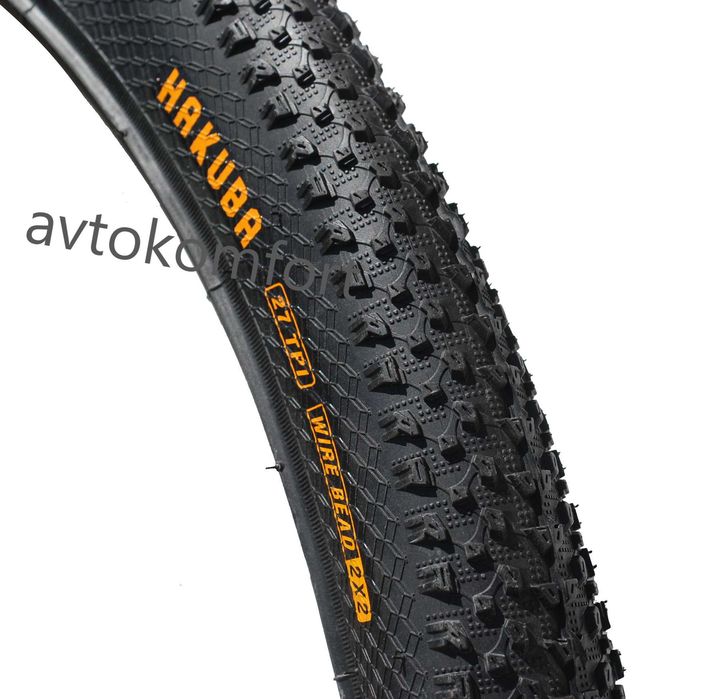 Външна гума за велосипед HAKUBA 26х2.10 (52-559) - за планинско колело MTB, черна  С Код ГУ 7874