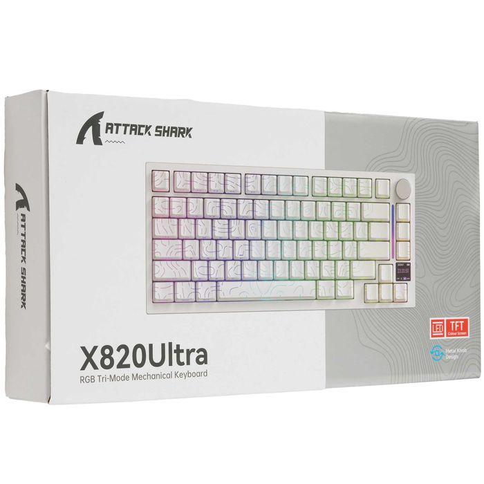 ; Клавиатура ATTACK SHARK X820 Ultra RU/ Stary Black/ Gift Switch