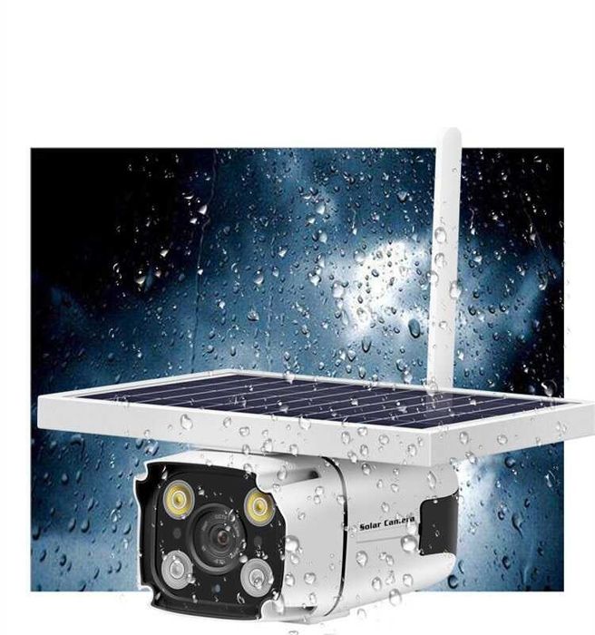 Соларна 4G HD камера за видеонаблюдение със слот за 4G SIM и карта пам