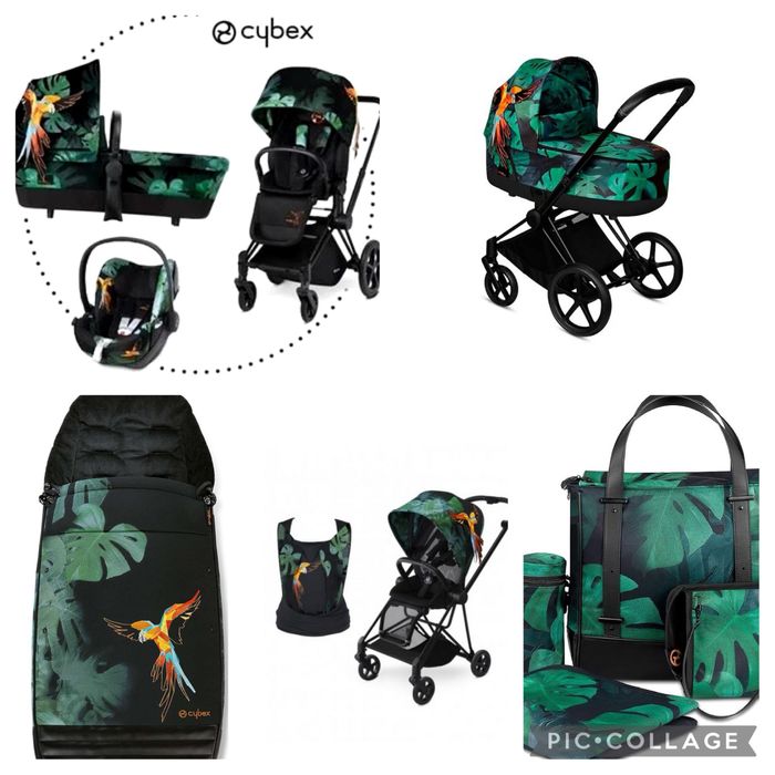 Cybex e-priam platinum Birds of paradise пълен комплект