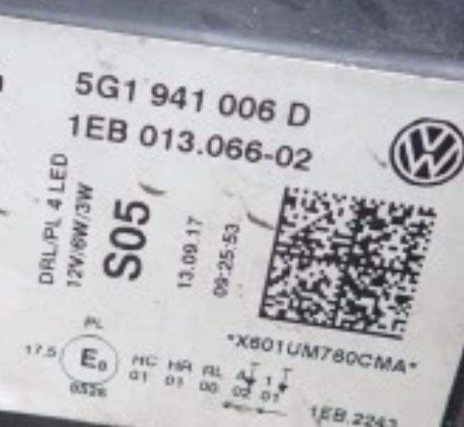 Десен фар VW Golf 7 VW GOLF VII 2017-2020 5G1941006D