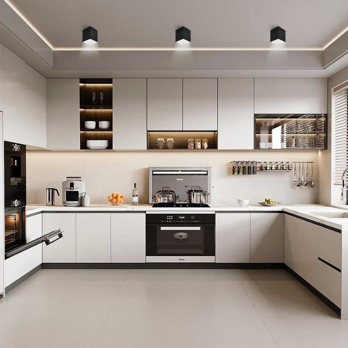 LED спот за таван 10W - черен/бял