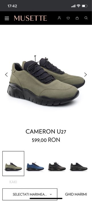 Vand pantofi casual Musette Cameron U-27