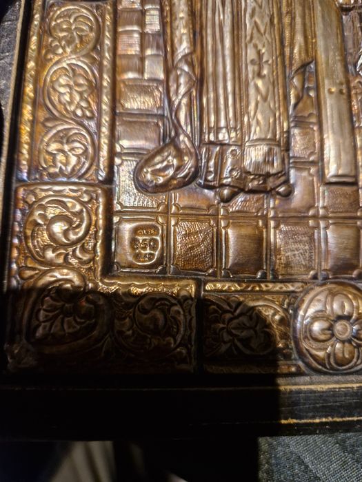 Прекрасна антикварна сребърна икона Свети Константин и Елена