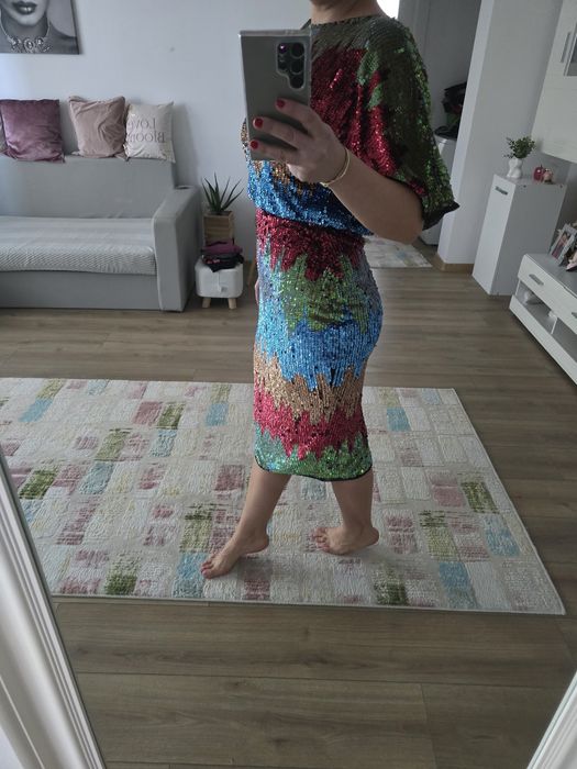 ROCHIE ASOS eleganta, de gala,de nașa,cu paiete de cununie,cu paiete,p