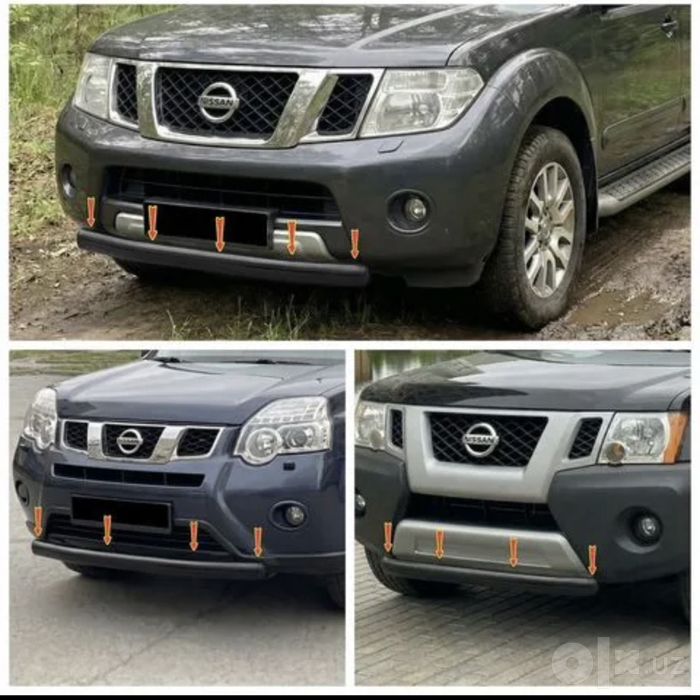 Защита бампера Nissan Navara Pathfinder X-Trail
