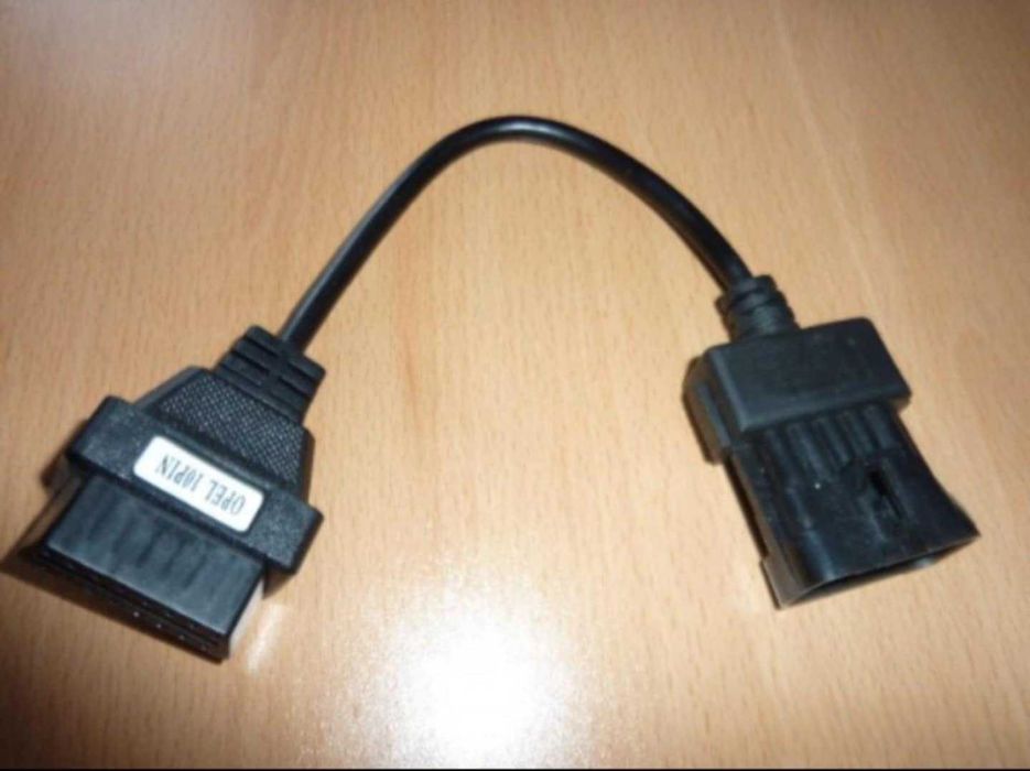 Кабел-преходник от Opel 10 pin мъжки към 16 pin OBD2, за Autocom/Delph