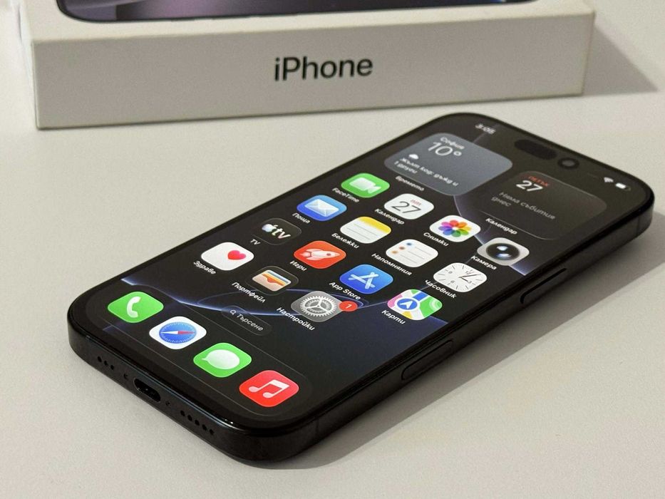 Бартер! iPhone 16 Pro Black Titanium (Черен) 90% Батерия.