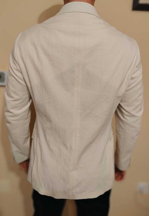 sacou alb de vara, nou (Mango)