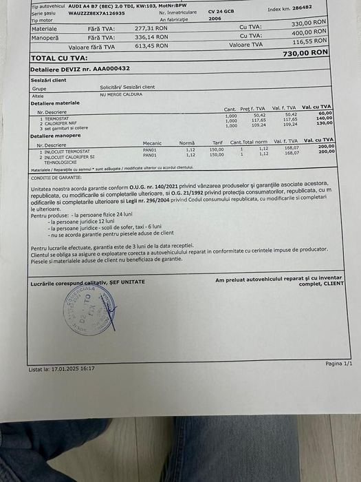 Vand / schimb Audi A4 b7 2006