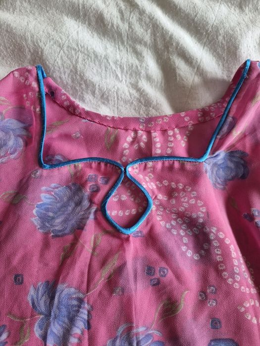 Haina traditionala din India, marime unica, model floral