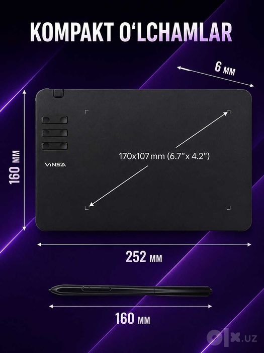 Grafik planshet Vinsa T605