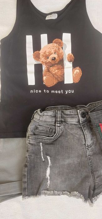 Къси дънкови панталони и потник