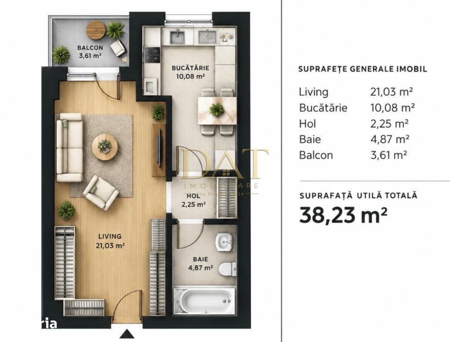 Apartament 1 camera | semifinisat | bloc nou | Soporului
