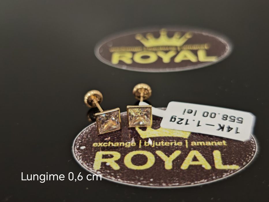 Bijuteria Royal: Cercei aur 14k/1.12 gr