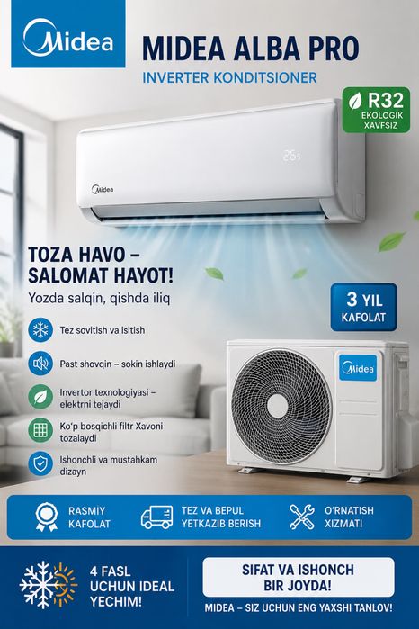 Кондициореры Midea 7/9/12/18