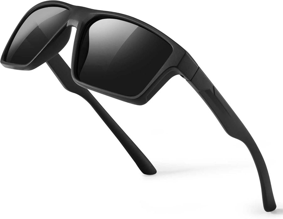 Ochelari de soare Kunchu unisex polarizati protectie UV400 negru