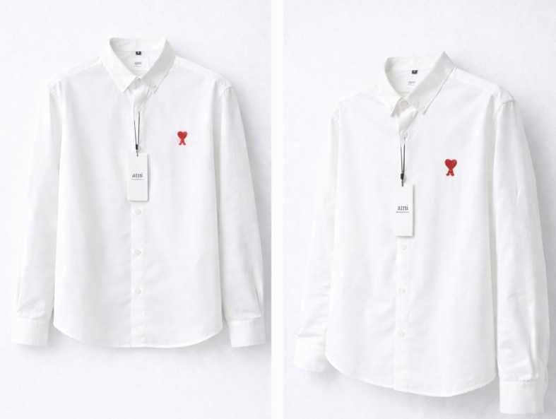 Cămașă AMI Paris Bumbac 100%, M (potrivit și S), Premium, cu Etichetă