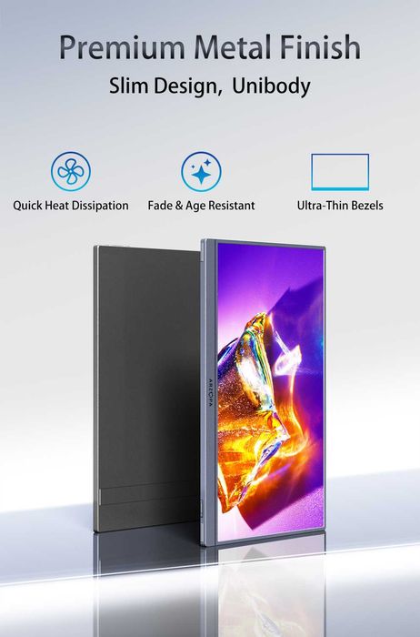 Arzopa A1S Space Gray 14.0 Inch 1080P портативный монитор