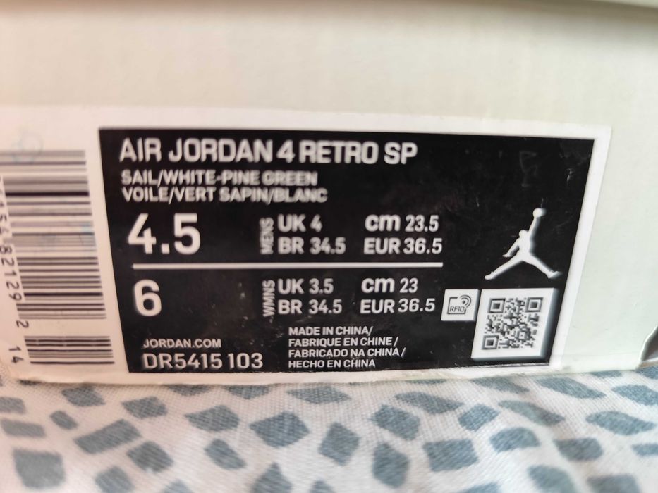 Air Jordan 4 Retro SP номер 35,5