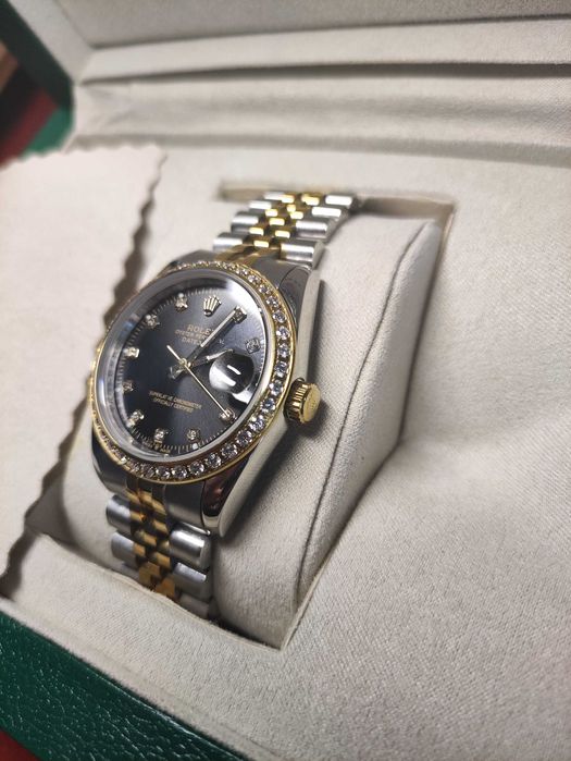 Rolex DateJust Diamond crown