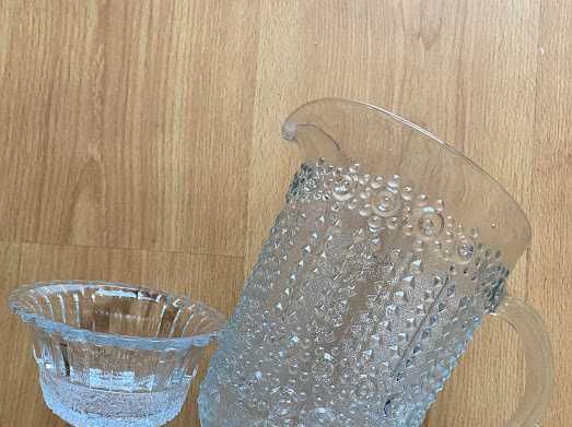 Стъклена ваза, кана, купичка