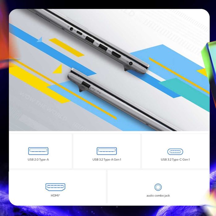 Asus Vivobook 14, Intel Core 5 120U, 8/256 gb, 14.0" FHD LCD