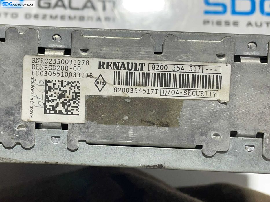 Unitate Radio cu Caseta Renault Master 1998 - 2010 Cod 8200354517 8200354517T [L2723]