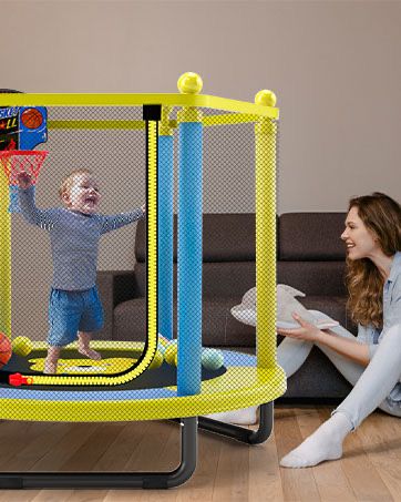 Ултра здрав портативен батут със защитна мрежа